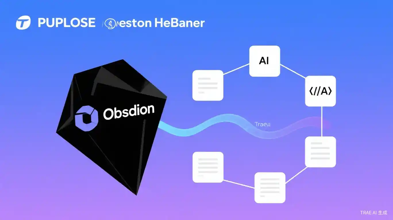 Obsidian + Trae联动教程：用AI辅助搭建智能笔记工作流